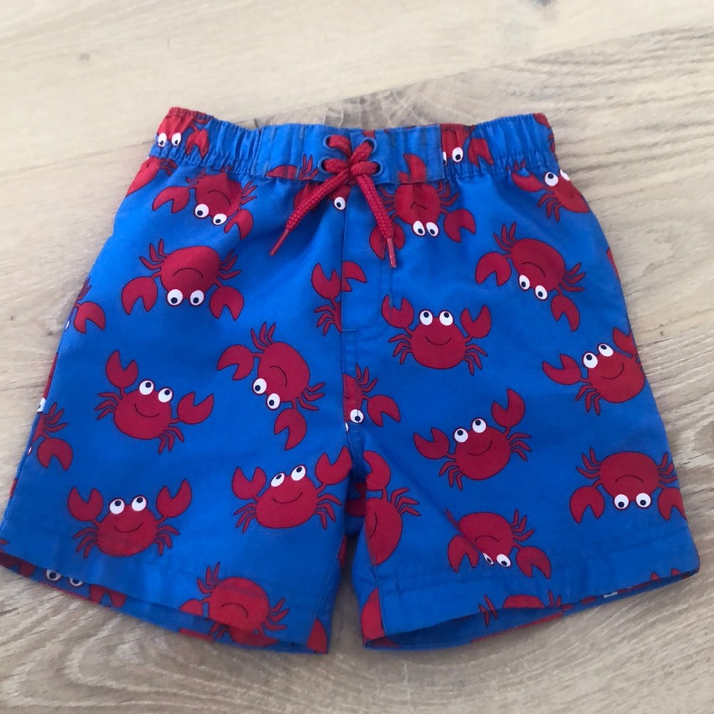 Little Me Crab Swim Trunks, 12M